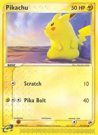 Pikachu (72)/100 Common Reverse Holofoil