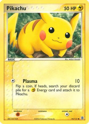 Pikachu (74)/112 Common Reverse Holofoil