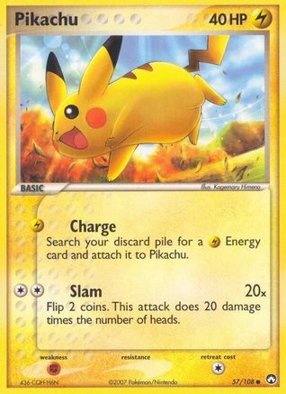Pikachu (57)/108 Common Reverse Holofoil