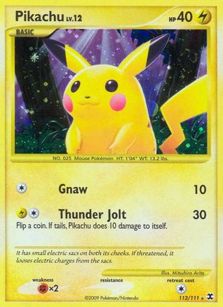 Pikachu (112)/111 Secret Rare Holofoil