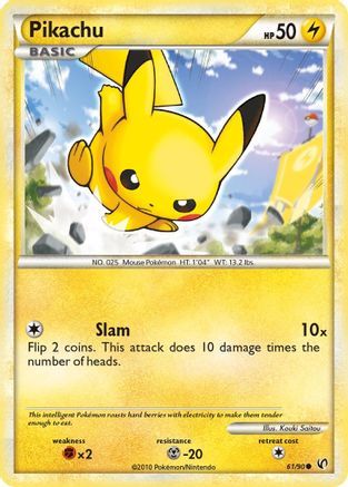 Pikachu (61)/90 Common Reverse Holofoil