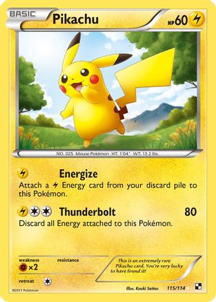 Pikachu (115)/114 Secret Rare Holofoil