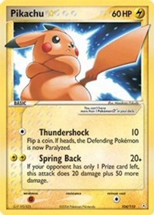 Pikachu Star (104)/110 Ultra Rare Holofoil
