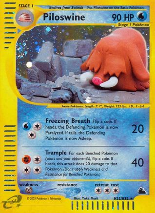 Piloswine (H22) (H22)/144 Holo Rare Holofoil