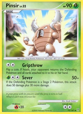 Pinsir (75)/147 Uncommon Reverse Holofoil