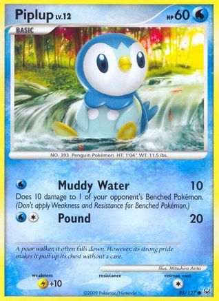 Piplup (85)/127 Common Reverse Holofoil