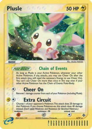 Plusle (8)/97 Holo Rare Reverse Holofoil