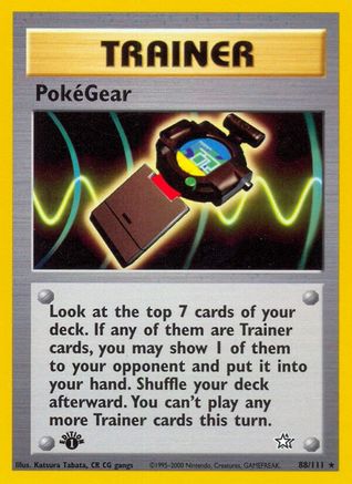 PokeGear (88)/111 Rare 1st Edition