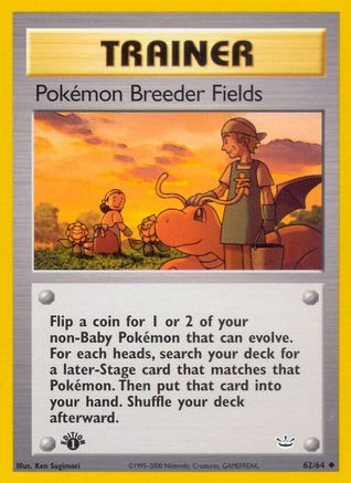 Pokemon Breeder Fields (62)/64 Uncommon Unlimited