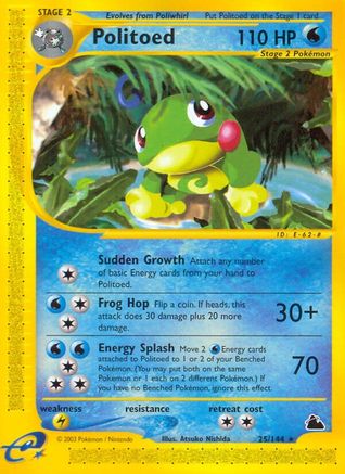 Politoed (25) (25)/144 Rare Reverse Holofoil