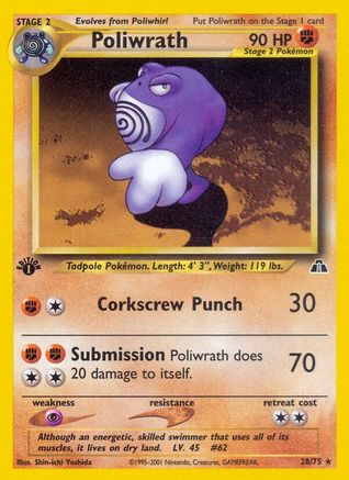 Poliwrath (28) (28)/75 Rare 1st Edition