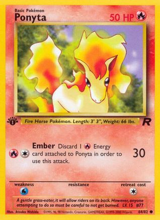 Ponyta (64)/82 Common 1st Edition