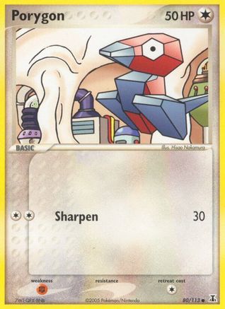 Porygon (80)/113 Common Reverse Holofoil