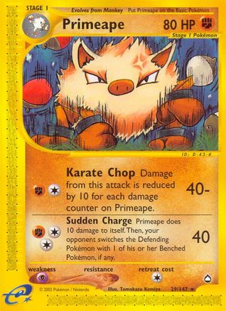 Primeape (29)/147 Rare Reverse Holofoil