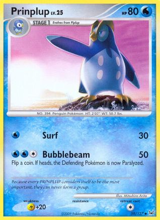 Prinplup (59)/127 Uncommon Reverse Holofoil