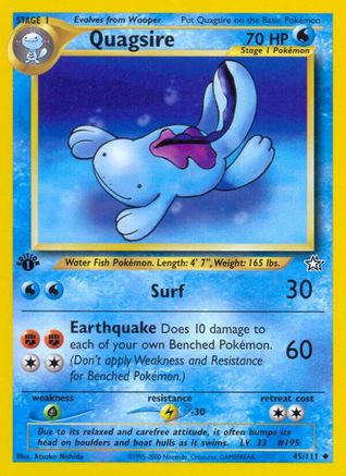 Quagsire (45)/111 Uncommon 1st Edition