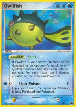 Qwilfish (27)/109 Rare Reverse Holofoil