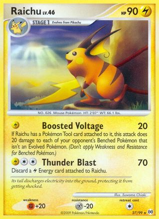 Raichu (27)/99 Rare Reverse Holofoil