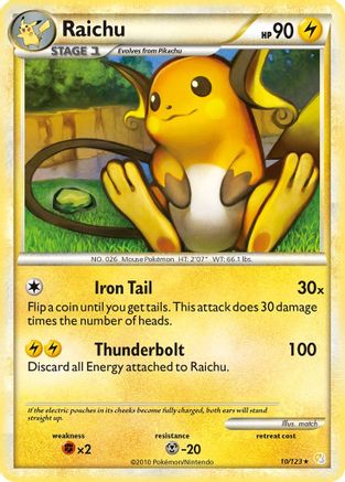 Raichu (10)/123 Holo Rare Holofoil