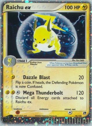 Raichu ex (98)/100 Ultra Rare Holofoil