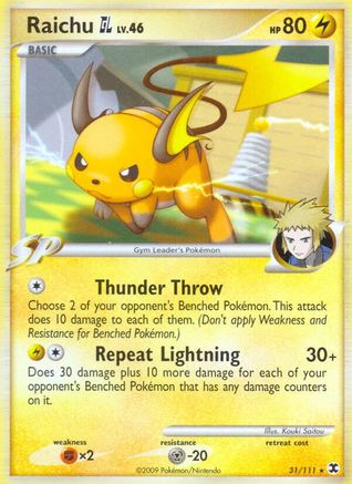 Raichu GL (31)/111 Rare Reverse Holofoil