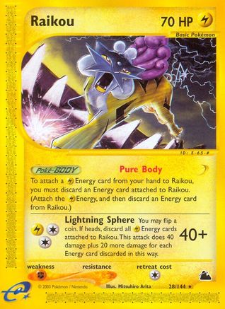 Raikou (28)/144 Rare Reverse Holofoil