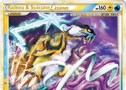 Raikou & Suicune Legend (Top) (92)/95 Ultra Rare Holofoil