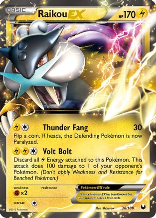 Raikou EX (38)/108 Ultra Rare Holofoil