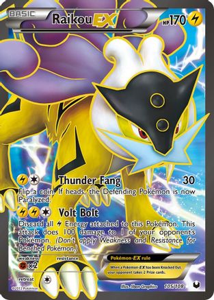 Raikou EX (105 Full Art) (105)/108 Ultra Rare Holofoil