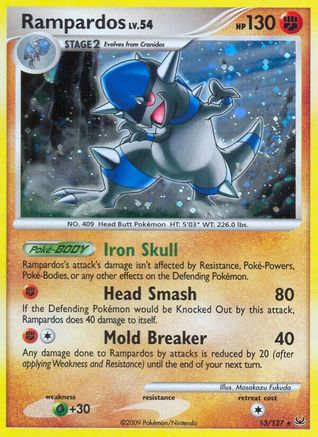 Rampardos (13)/127 Holo Rare Reverse Holofoil