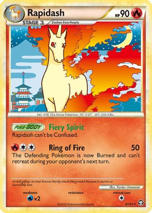 Rapidash (8)/102 Holo Rare Reverse Holofoil