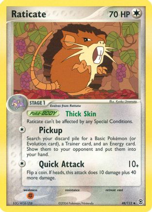 Raticate (48)/112 Uncommon Reverse Holofoil