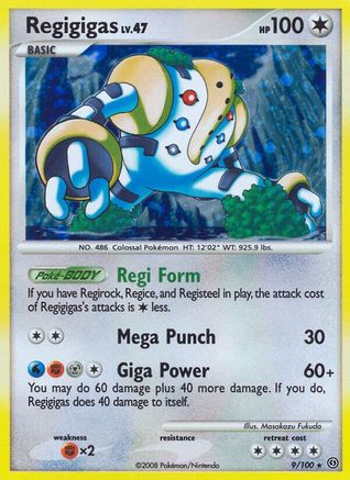 Regigigas (9)/100 Holo Rare Reverse Holofoil