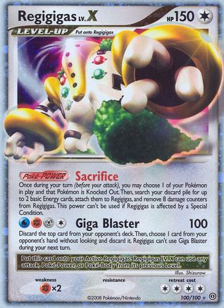 Regigigas LV.X (100)/100 Ultra Rare Holofoil