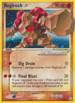 Regirock Star (91)/92 Ultra Rare Holofoil