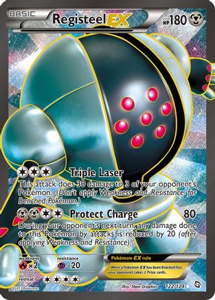 Registeel EX (122 Full Art) (122)/124 Ultra Rare Holofoil