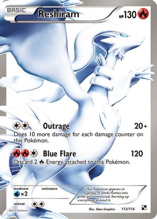 Reshiram (113 Full Art) (113)/114 Ultra Rare Holofoil