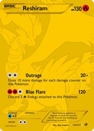 Reshiram (114 Full Art Secret Rare) (114)/113 Secret Rare Holofoil