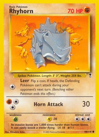 Rhyhorn (90)/110 Common Reverse Holofoil