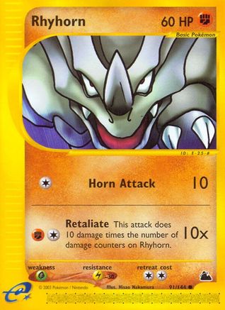 Rhyhorn (91)/144 Common Reverse Holofoil