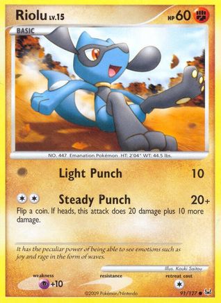 Riolu (91)/127 Common Reverse Holofoil