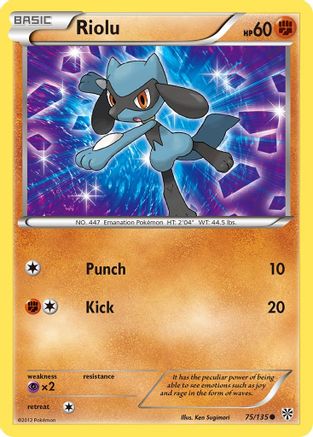 Riolu (75) (75)/135 Common Reverse Holofoil