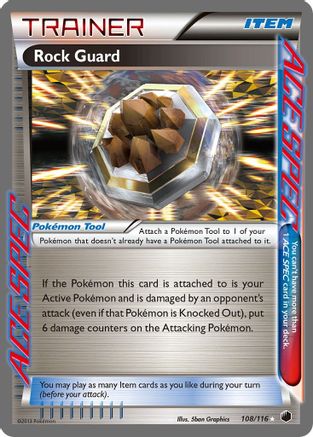 Rock Guard (108)/116 Rare Ace Holofoil