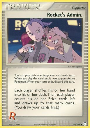 Rocket's Admin. (86)/109 Uncommon Reverse Holofoil