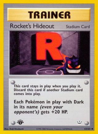 Rocket's Hideout (63)/64 Uncommon 1st Edition