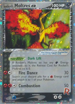 Rocket's Moltres ex (100)/109 Ultra Rare Holofoil