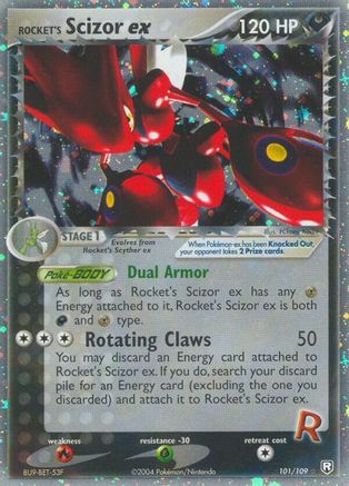 Rocket's Scizor ex (101)/109 Ultra Rare