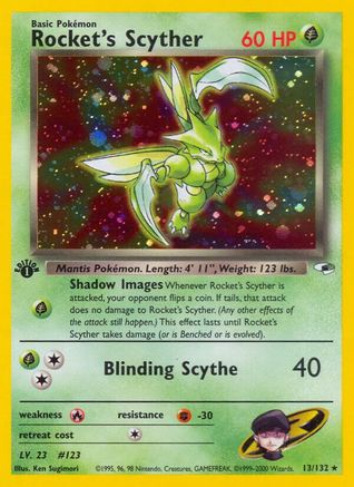 Rocket's Scyther (13)/132 Holo Rare 1st Edition Holofoil