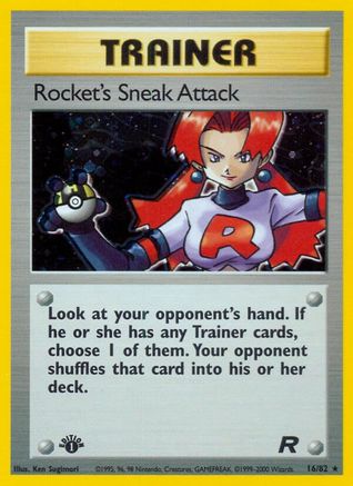 Rocket's Sneak Attack (16) (16)/82 Holo Rare 1st Edition Holofoil