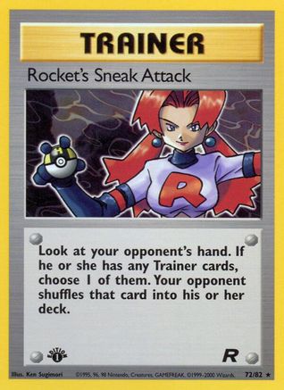 Rocket's Sneak Attack (72) (72)/82 Rare 1st Edition